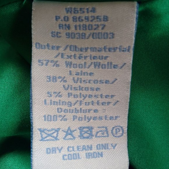 Kelly Green Wool Skater Skirt - Picture 4 of 4